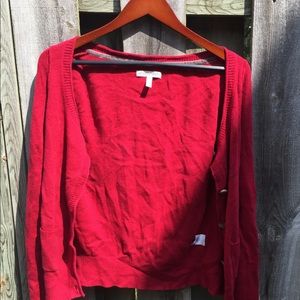 Aeropostale red knit cardigan